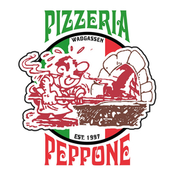 Pizza Heimservice Peppone logo.